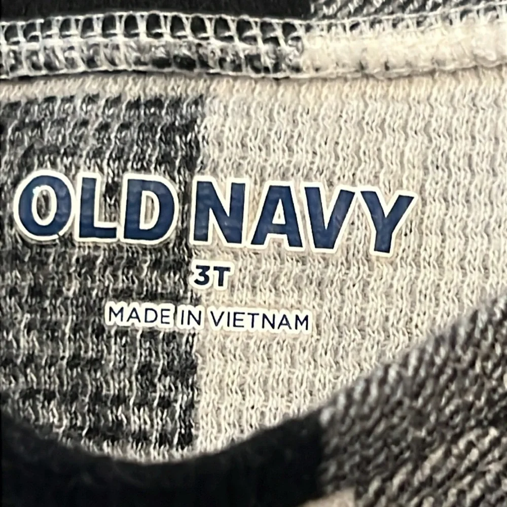 Old Navy Black/White Checkered Gingham Kids Sweater Dress Size 3T